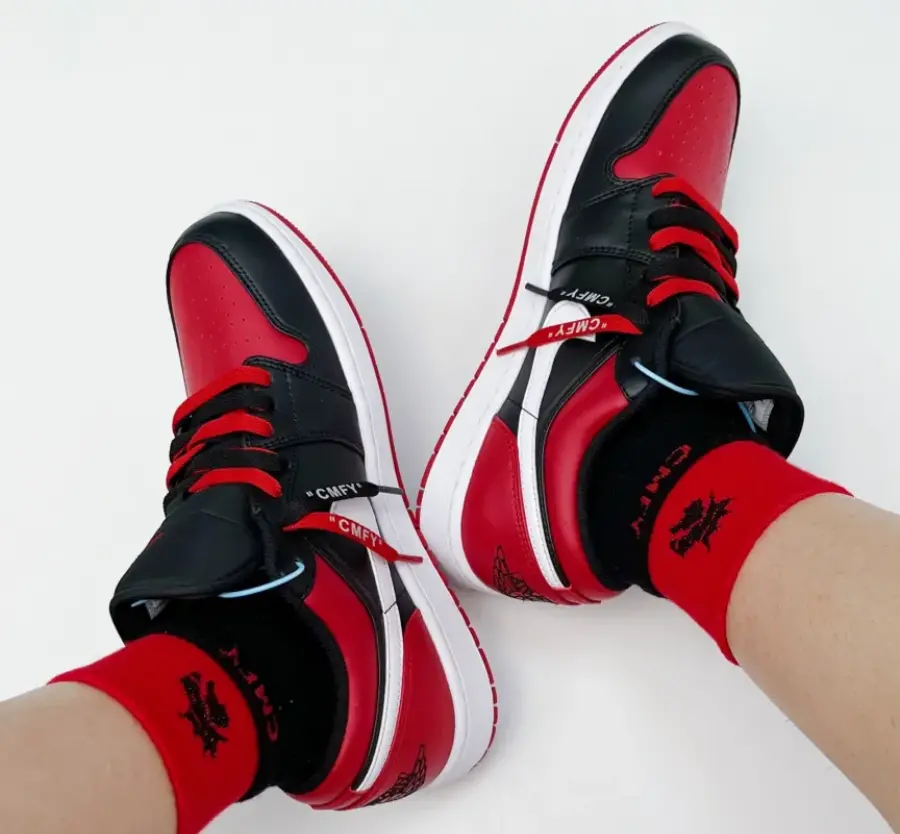 Giày Nike Air Jordan 1 Low 'Alternate Bred Toe' 553558-066 - Ảnh 4