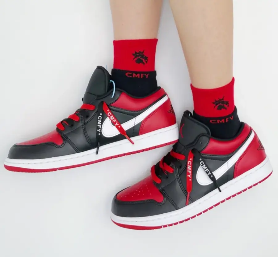 Giày Nike Air Jordan 1 Low 'Alternate Bred Toe' 553558-066 - Ảnh 6