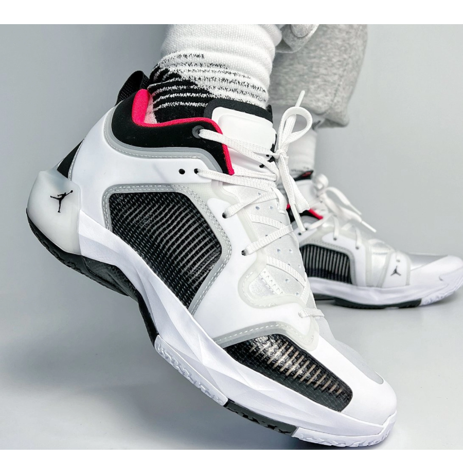 Giày Nike Air Jordan XXXVII Low PF 'White Black Siren Red' DQ4123-100 - Ảnh 3