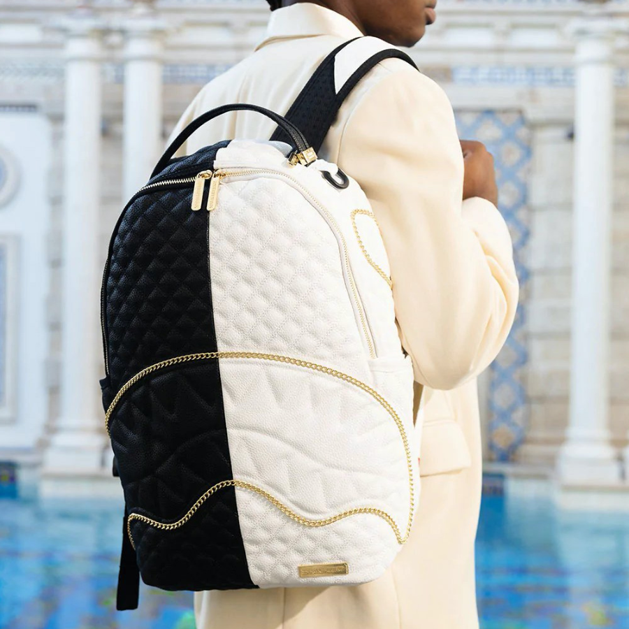 Balo Sprayground Chain Shark Mouth 'White Black' W0845710 - Ảnh 3