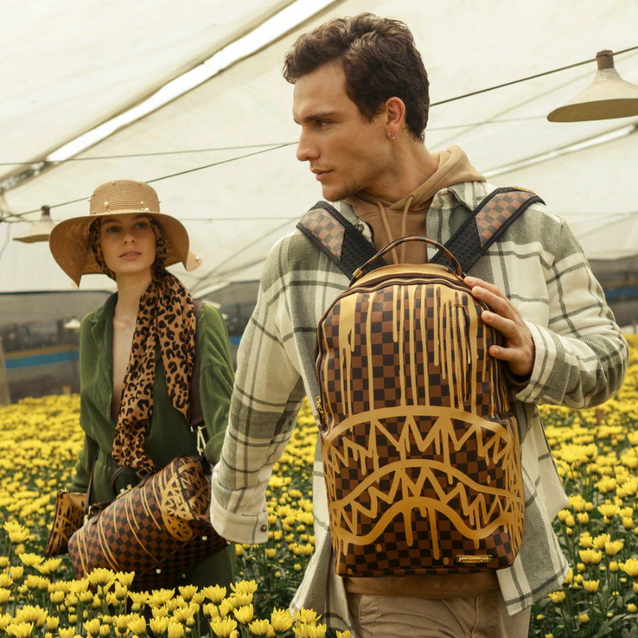 Balo Sprayground Flowing Shark Mouth 'Gold' W0815719 - Ảnh 3