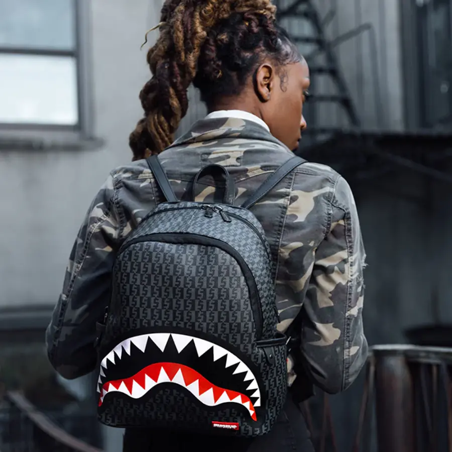 Balo Sprayground Presbyopia Checkerboard Shark Mouth 'Black' W0915702 - Ảnh 5