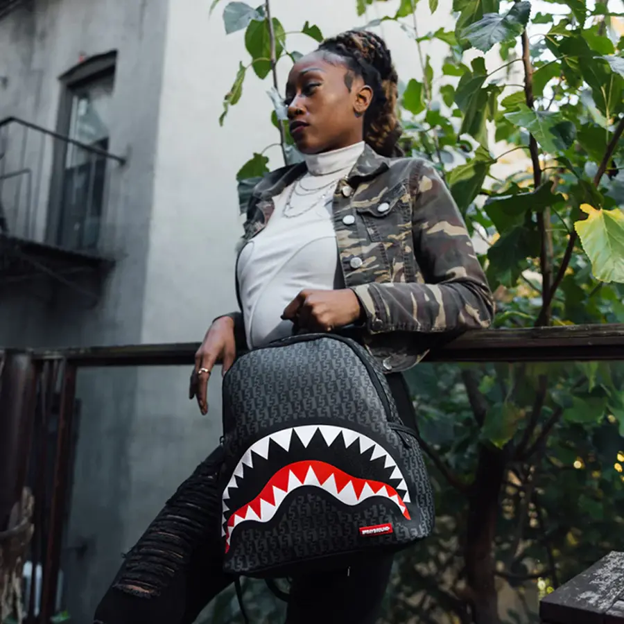 Alternative view of Balo Sprayground Presbyopia Checkerboard Shark Mouth 'Black' W0915702