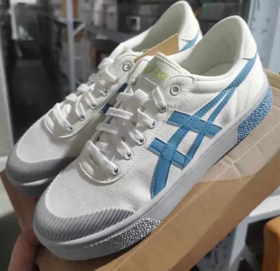 Alternative view of Giày Asics Court Trail Sneakers 'White Blue' 1203A146-103