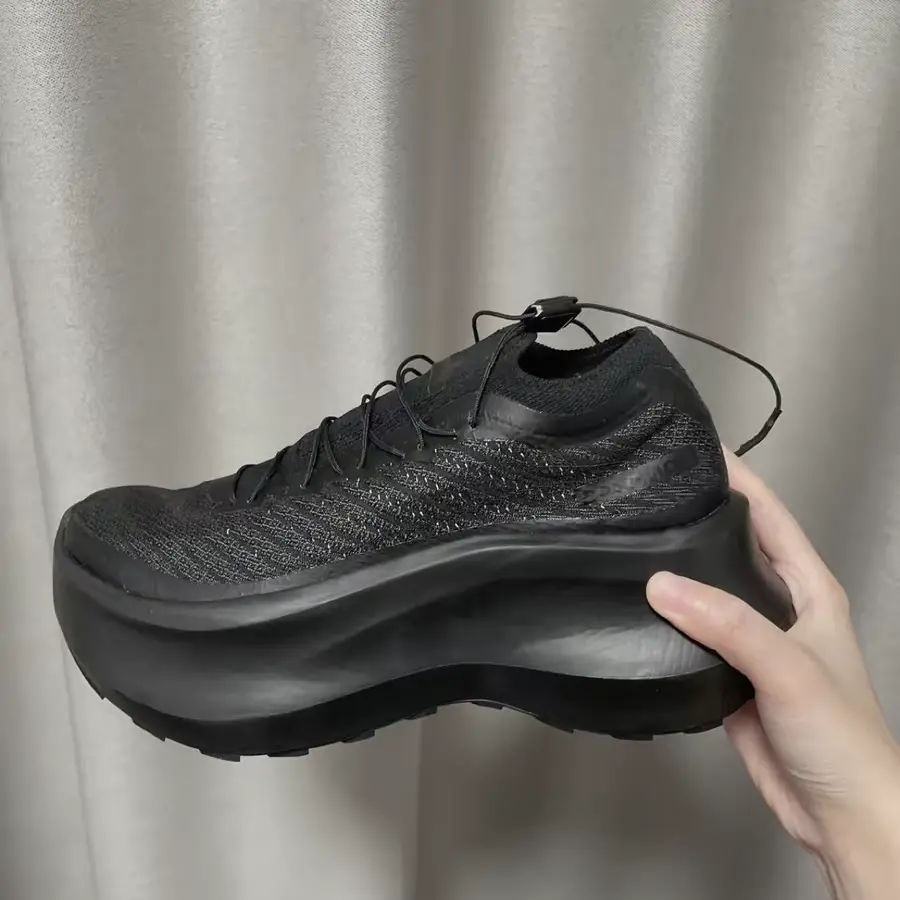 Giày Salomon Pulsar Platform x Comme Des Garcons 'Triple Black' L47195200 - Ảnh 3