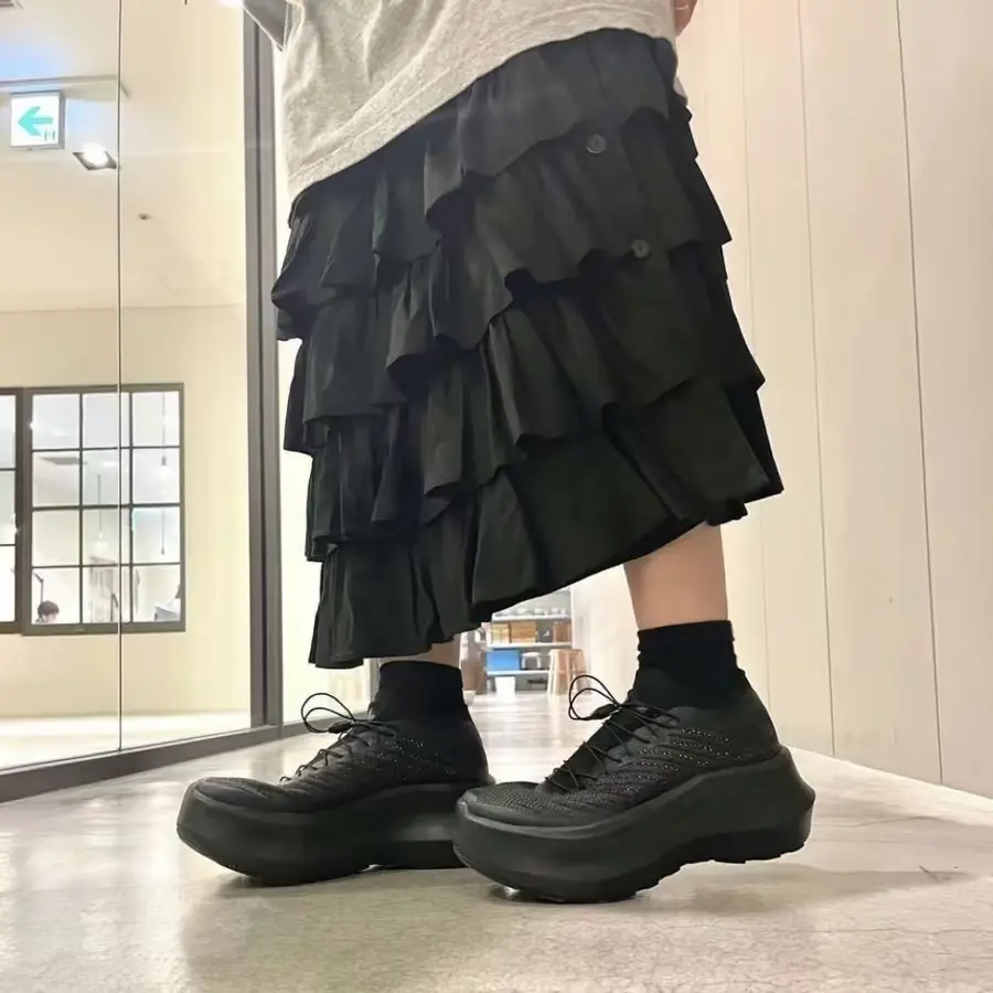 Giày Salomon Pulsar Platform x Comme Des Garcons 'Triple Black' L47195200 - Ảnh 5