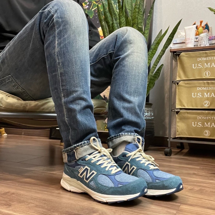 Giày New Balance Levi’s x 990v3 Made In USA 'Mallard Blue' M990LI3 - Ảnh 3