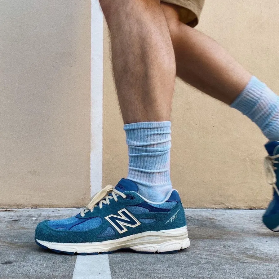 Giày New Balance Levi’s x 990v3 Made In USA 'Mallard Blue' M990LI3 - Ảnh 5