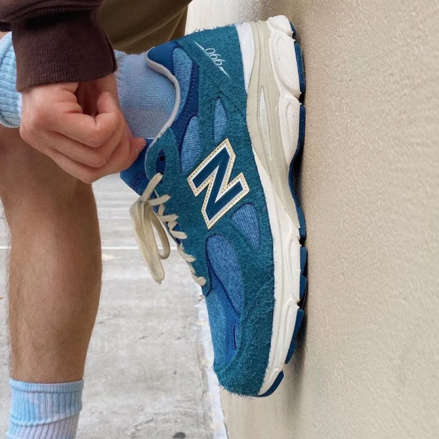 Giày New Balance Levi’s x 990v3 Made In USA 'Mallard Blue' M990LI3 - Ảnh 4
