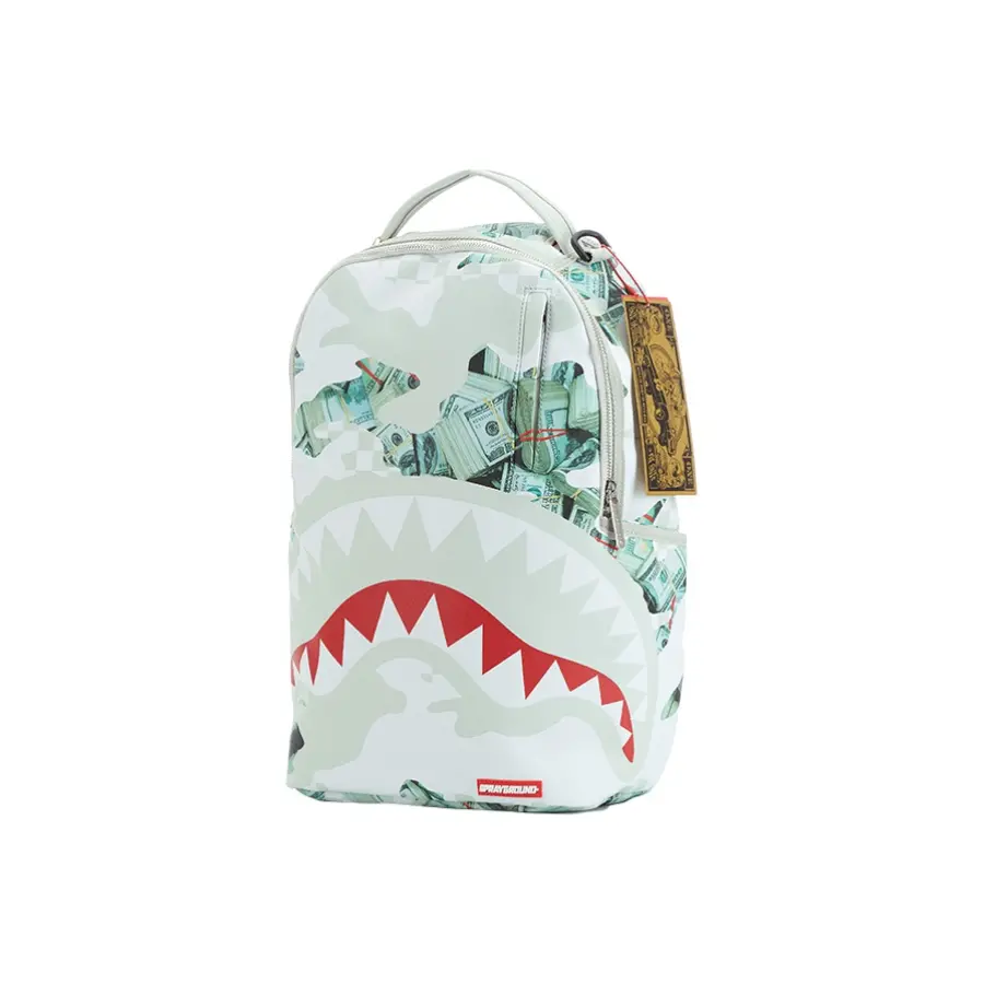 Balo Sprayground Checkerboard Stitching Shark Mouth 'White' W0845703 - Ảnh 3