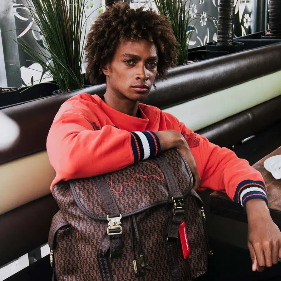 Balo Sprayground Retro Wind Shark Mouth 'Brown' W0835706 - Ảnh 3