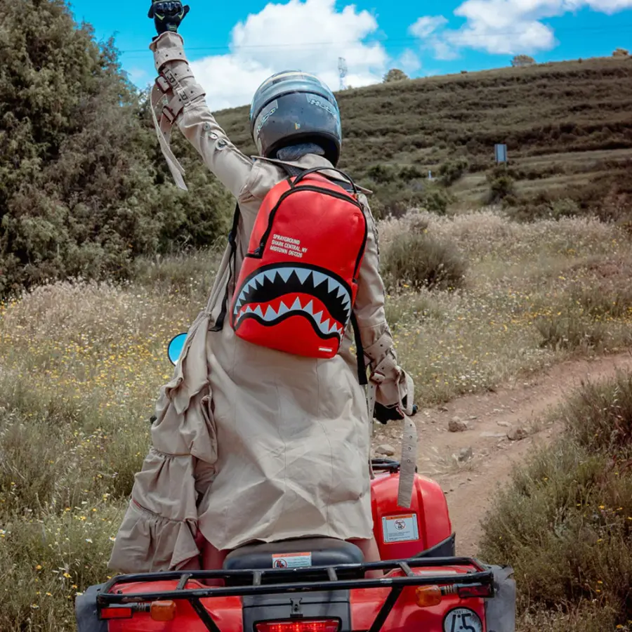 Balo Sprayground Big Logo Shark Mouth 'Red' W0845727 - Ảnh 4