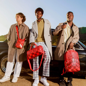 Alternative view of Balo Sprayground Checkerboard Stitching Shark Mouth 'Red' W0845724