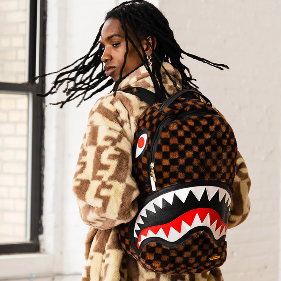 Balo Sprayground Plush Shark Mouth 'Couples Brown' W0915707 - Ảnh 3