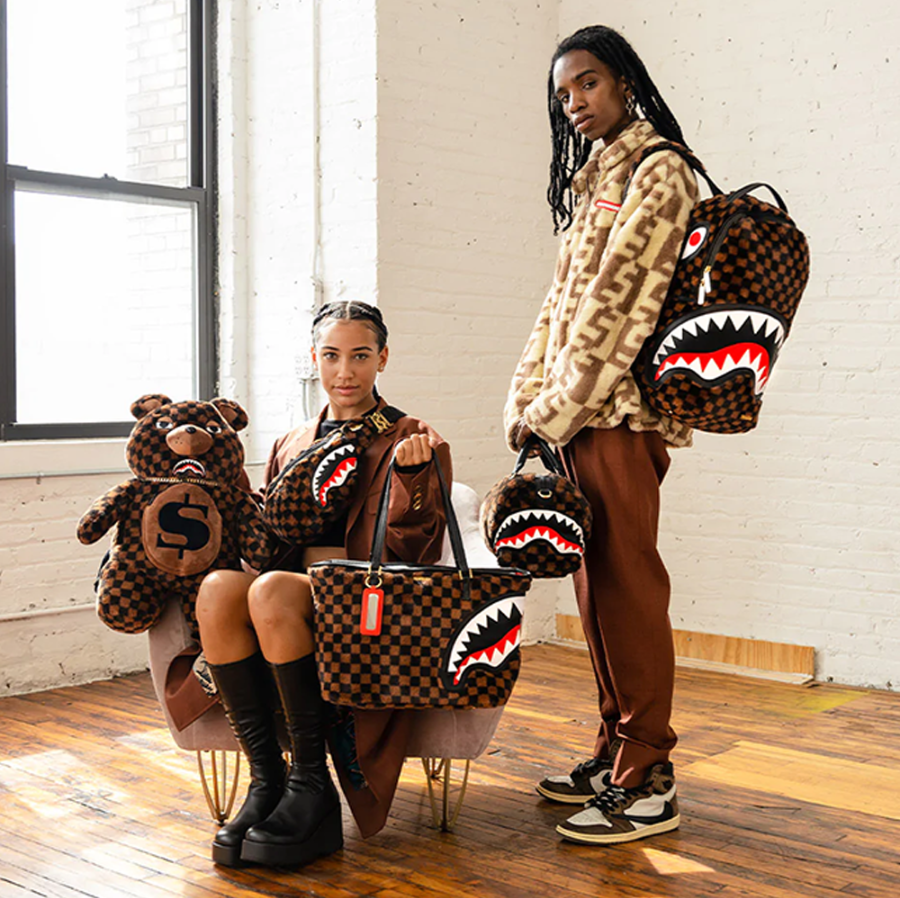 Balo Sprayground Plush Shark Mouth 'Couples Brown' W0915707 - Ảnh 2