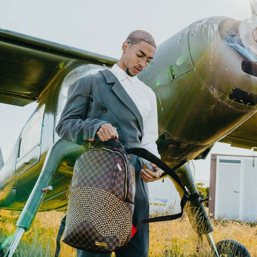 Balo Sprayground Golden Beads Shark Mouth 'Brown' W0815711 - Ảnh 4