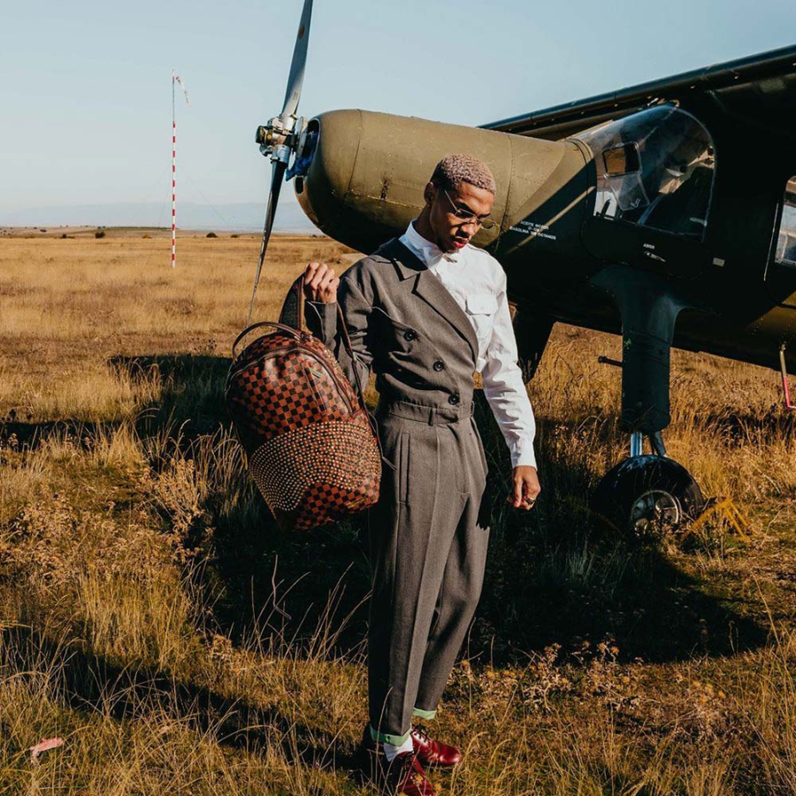 Balo Sprayground Golden Beads Shark Mouth 'Brown' W0815711 - Ảnh 2