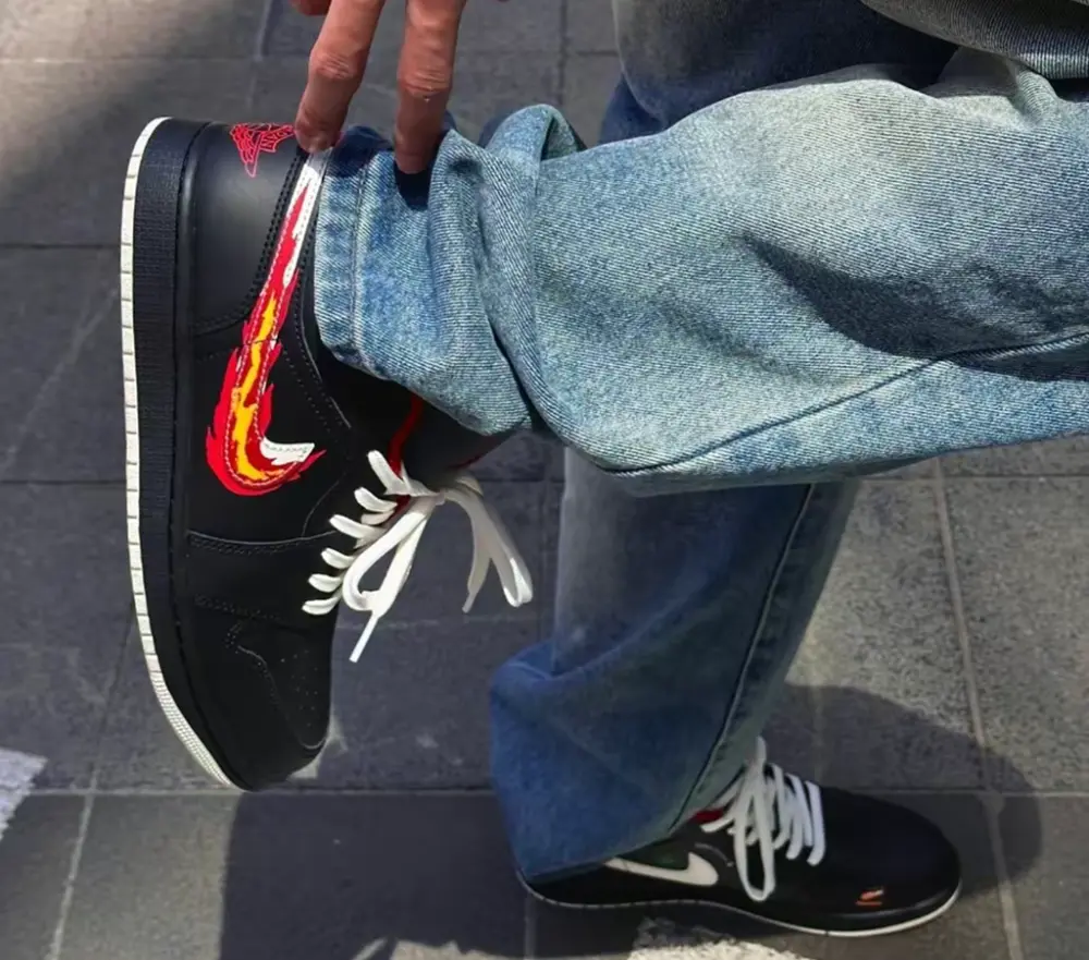 Alternative view of Giày Nike Air Jordan 1 Low SE 'Just Skate Black' FJ7073-010