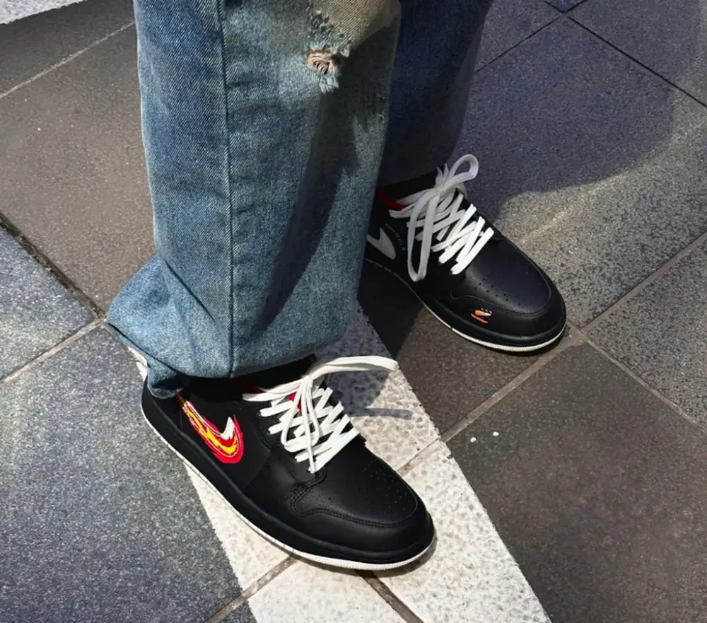 Giày Nike Air Jordan 1 Low SE 'Just Skate Black' FJ7073-010 - Ảnh 3