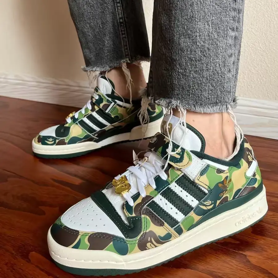 Giày Adidas Forum Low 84 x BAPE '30th Anniversary Green' ID4771 - Ảnh 5