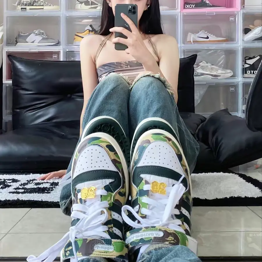 Giày Adidas Forum Low 84 x BAPE '30th Anniversary Green' ID4771 - Ảnh 3