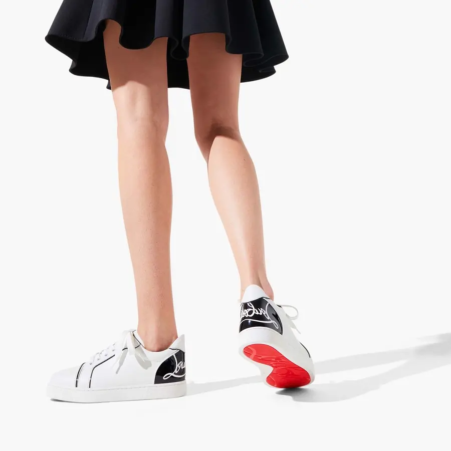 Giày Christian Louboutin Fun Vieira Calf 'Black Bianco' 3220579Q254 - Ảnh 3
