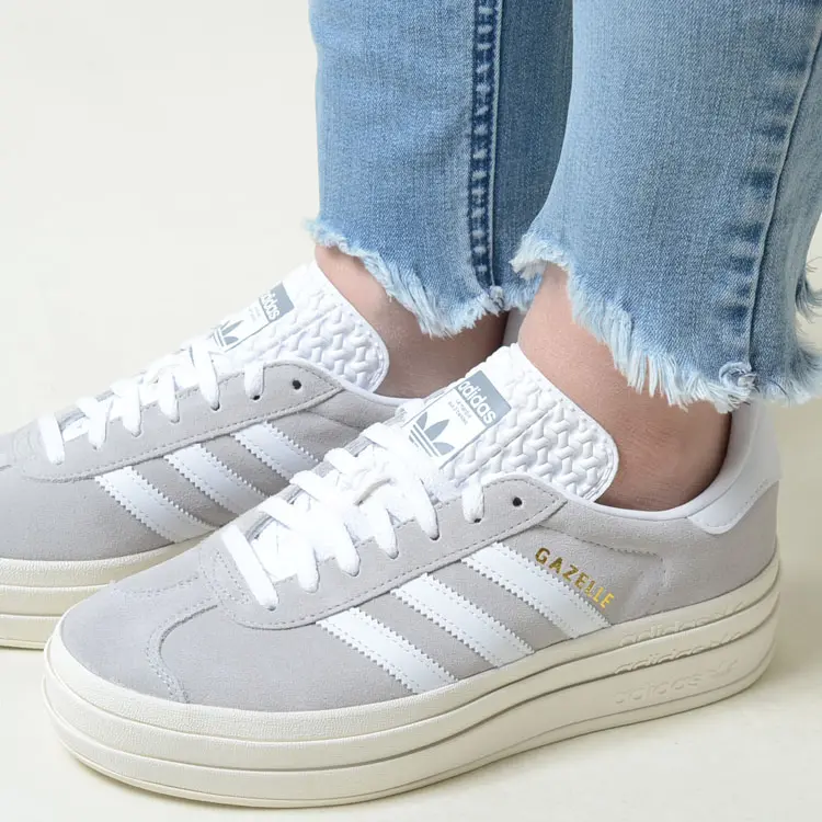 Alternative view of Giày Adidas Gazelle Bold 'Grey White' HQ6893