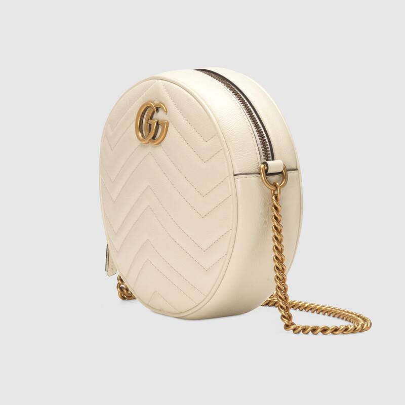 Túi Gucci GG Marmont Mini Round Shoulder Bag 550154 0OLET 9022 - Ảnh 3