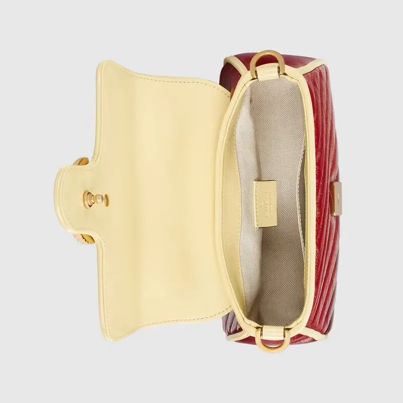 Alternative view of Túi Gucci GG Marmont Mini Top Handle Blue And Red Leather 583571-1X5CG-6775
