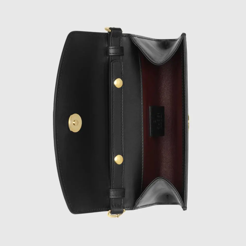 Túi Gucci Ladies Black Zumi Smooth Leather Mini Shoulder Bag 564718 05J0X 1000 - Ảnh 5