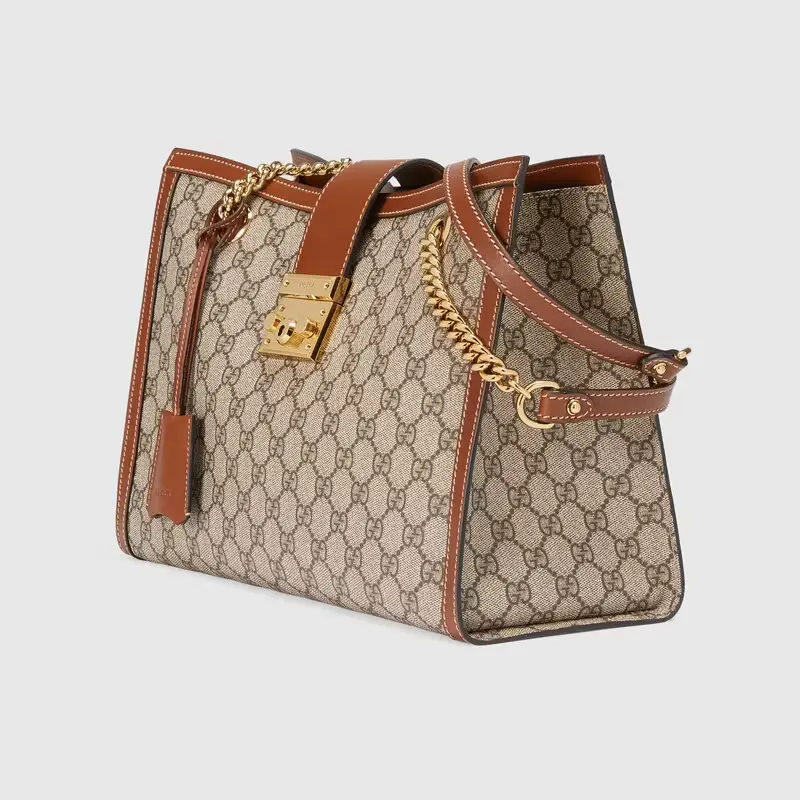 Túi Gucci Padlock Medium GG Shoulder GG Supreme Canvas Beige 479197-KHNKG-8534 - Ảnh 3