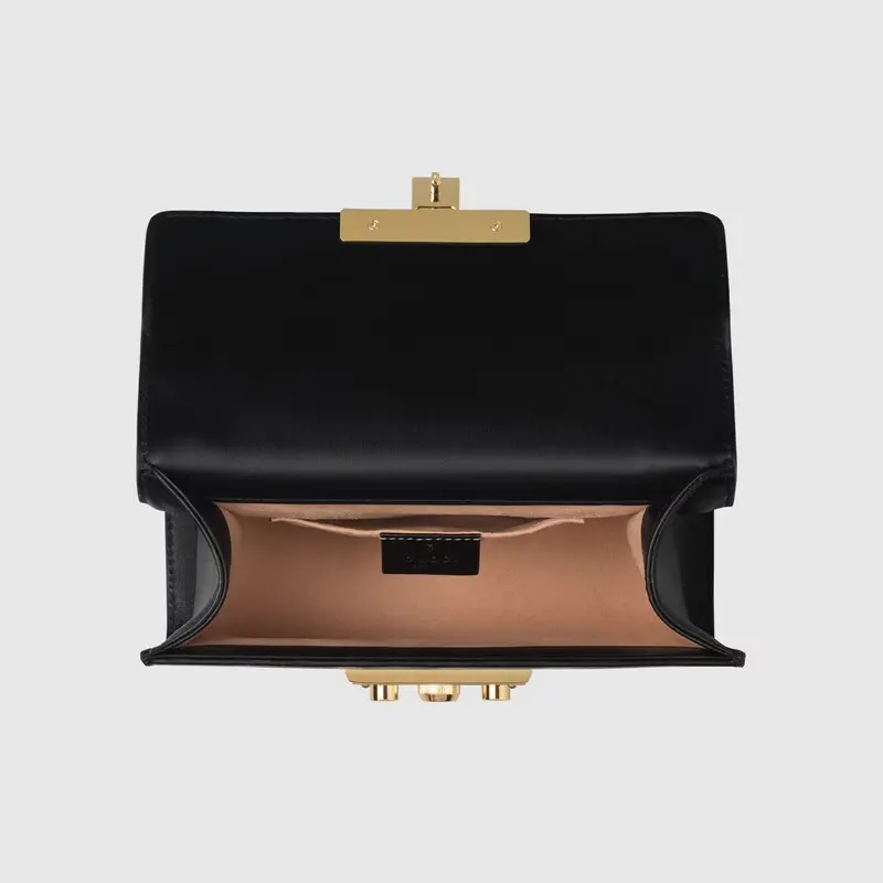 Alternative view of Túi Gucci Padlock Small GG Bees Shoulder Beige And Black Leather 409487-9F26G-8319