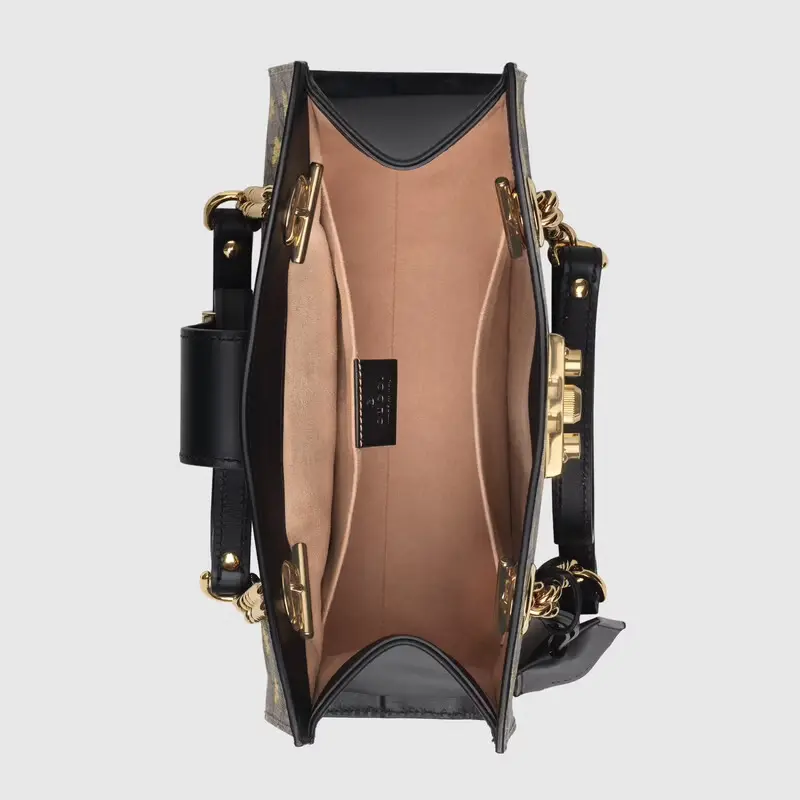 Alternative view of Túi Gucci Padlock Small GG Bees Shoulder GG Supreme Beige And Black Leather ‎498156-9F26G-8319