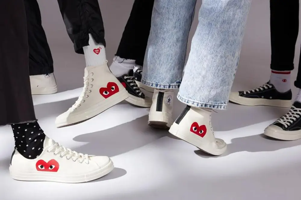 Giày Converse Comme des Garçons x Chuck Taylor All Star Hi 'Milk' 150205C - Ảnh 5