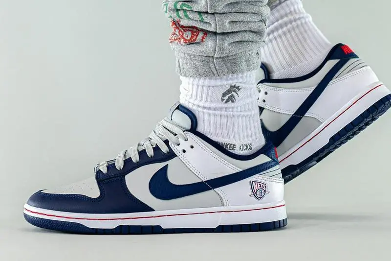 Giày Nike NBA x Dunk Low EMB '75th Anniversary Nets' DD3363-001 - Ảnh 5