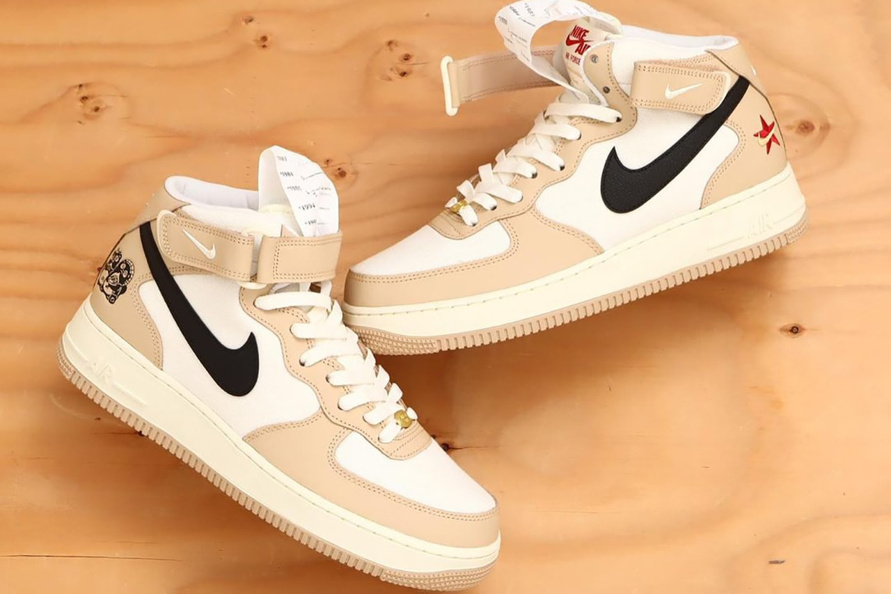 Giày Nike Air Force 1 Mid '07 LX Pale Ivory Shimmer 'Pale Ivory' DX2938-200 - Ảnh 3