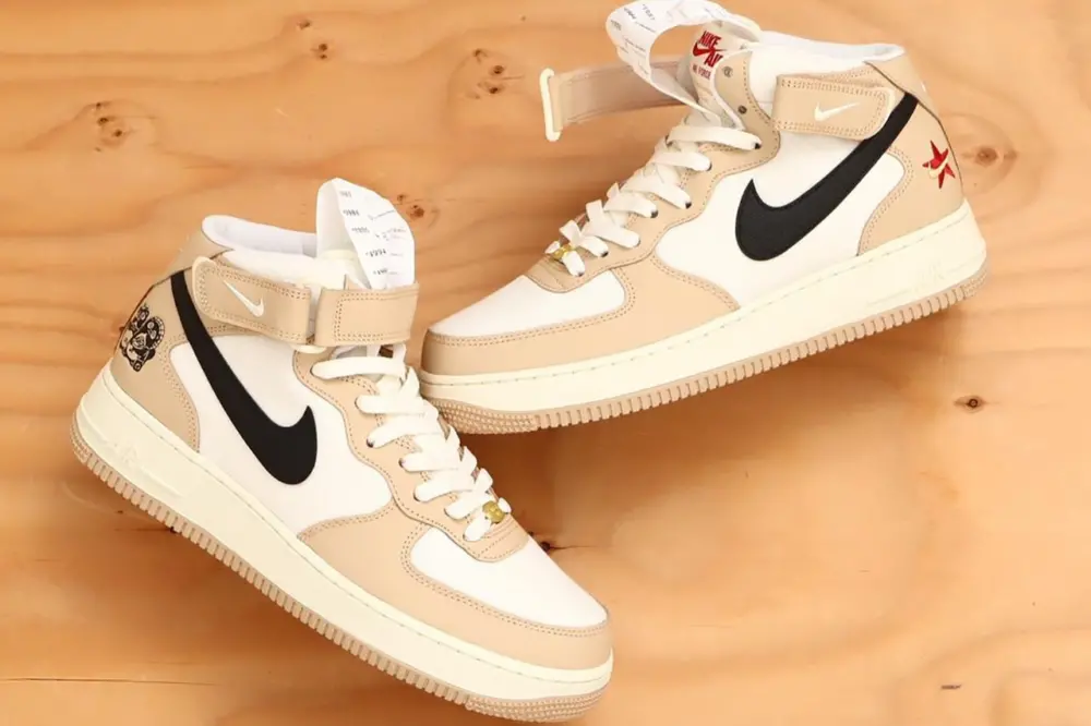 Giày Nike Air Force 1 Mid '07 LX Pale Ivory Shimmer 'Pale Ivory' DX2938-200 - Ảnh 3