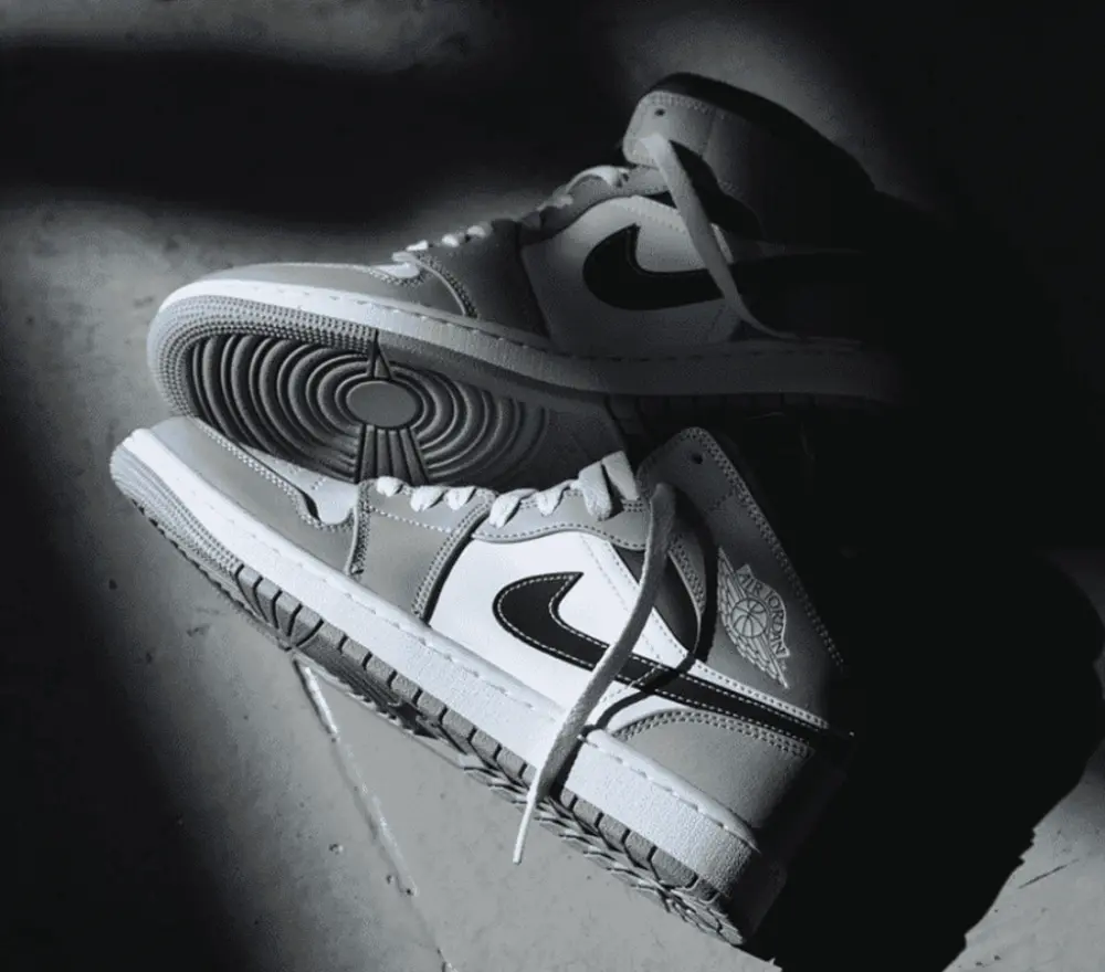 Giày Nike Air Jordan 1 Mid 'Light Smoke Grey' 554724-078 - Ảnh 6