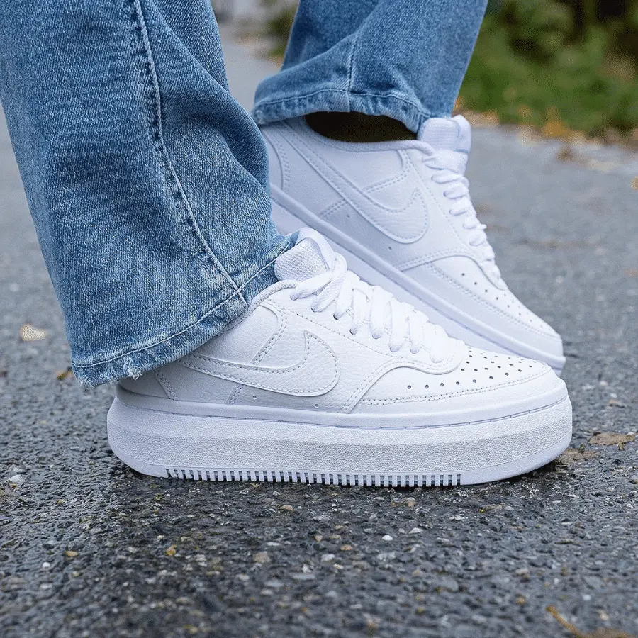 Giày Nike Court Vision Alta 'Triple White' DM0113-100 - Ảnh 7