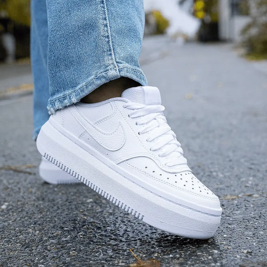 Giày Nike Court Vision Alta 'Triple White' DM0113-100 - Ảnh 8