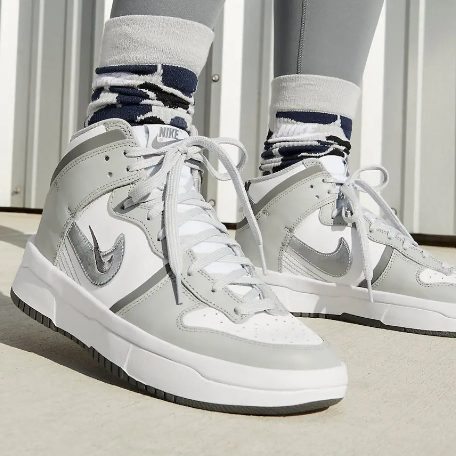 Giày Nike Dunk High Up Light Smoky Gray DH3718-106 - Ảnh 7