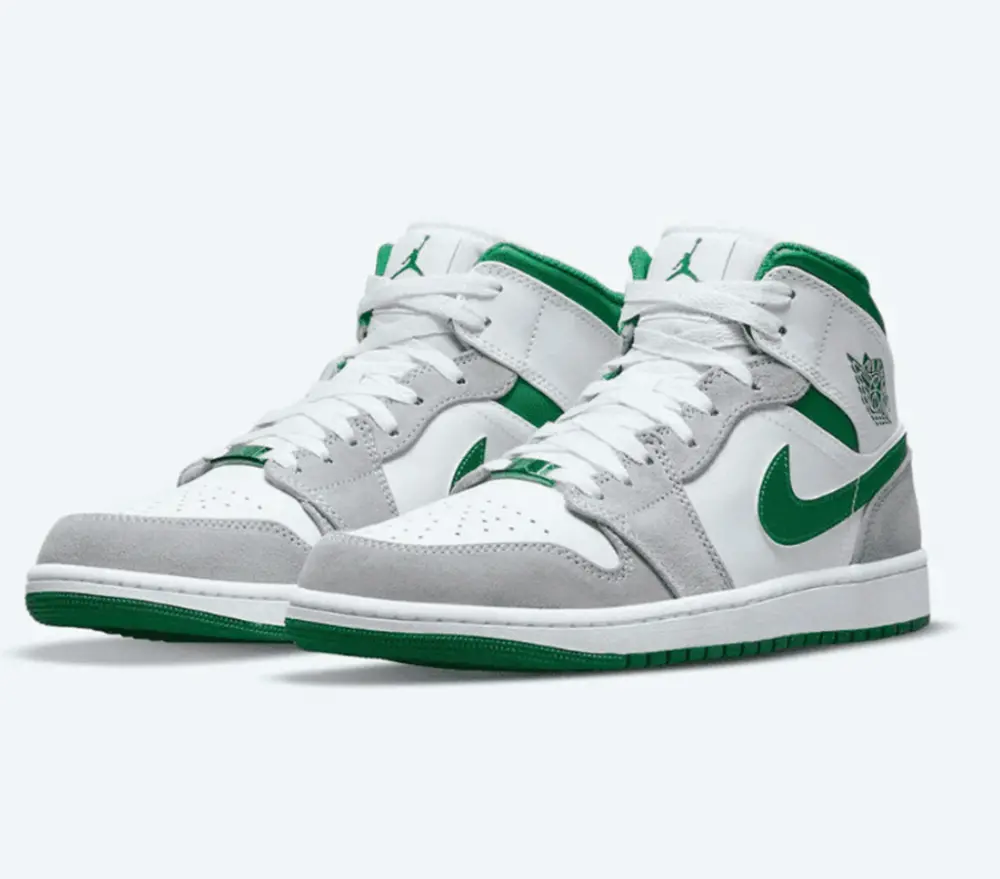 Alternative view of Giày Nike Air Jordan 1 Mid SE 'Grey Pine Green' DC7294-103