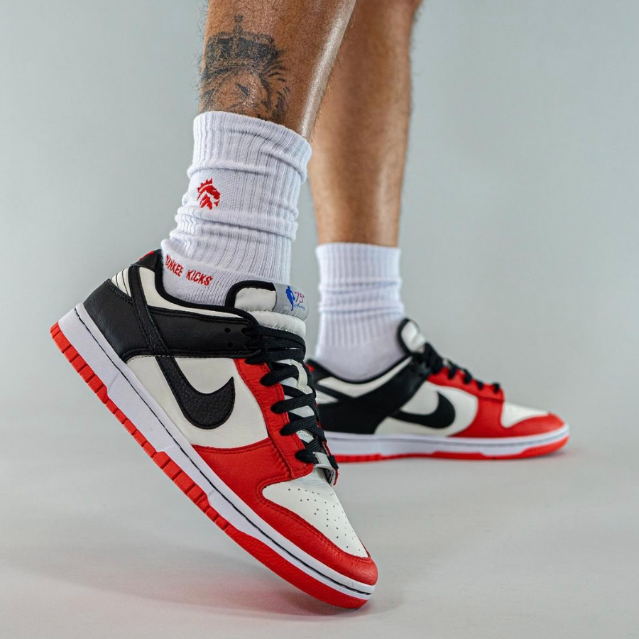 Giày Nike NBA x Dunk Low EMB GS '75th Anniversary Bulls' DO6288-100 - Ảnh 5