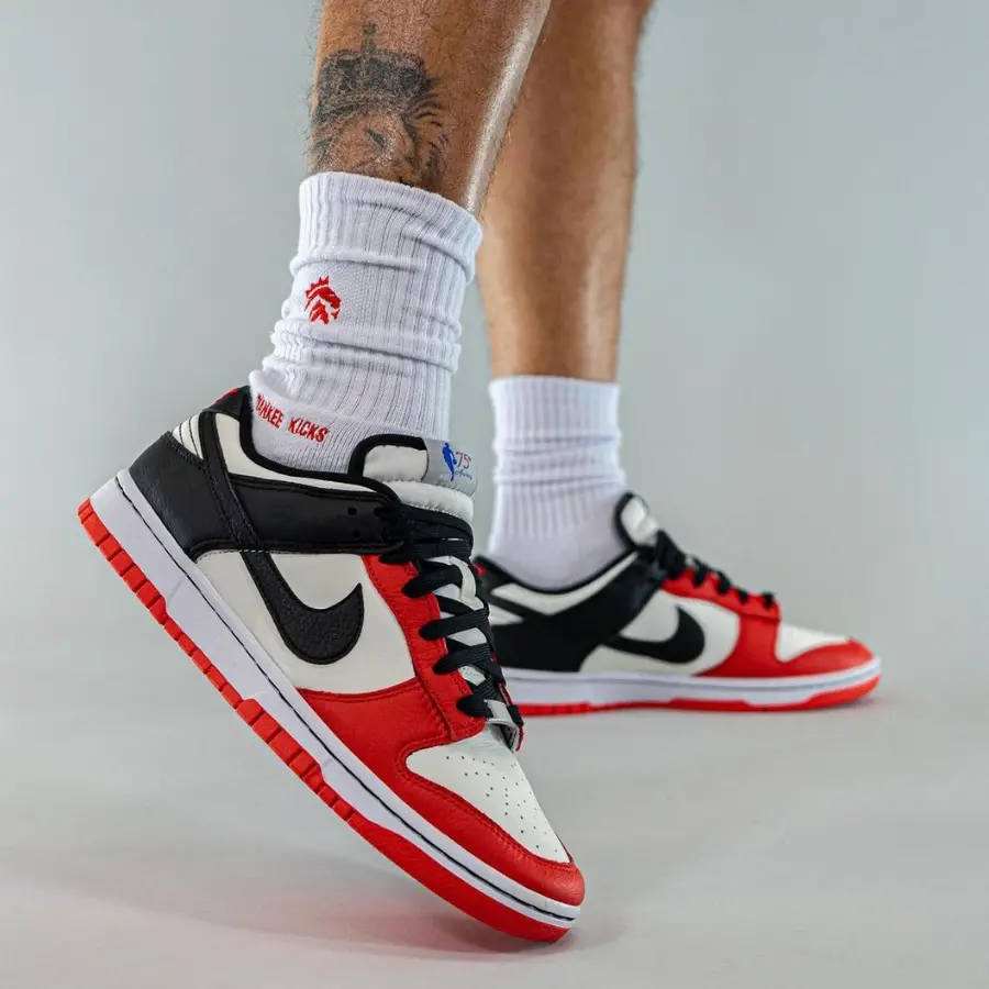 Giày Nike NBA x Dunk Low EMB GS '75th Anniversary Bulls' DO6288-100 - Ảnh 5