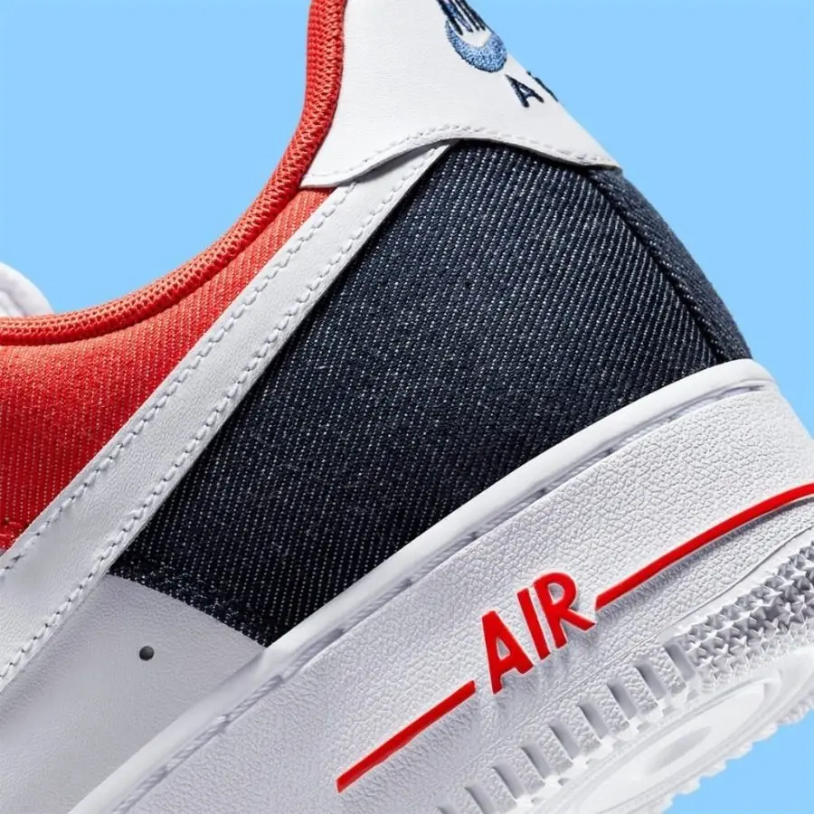 Giày Nike Air Force 1 ’07 LX ‘White Red Denim’ DJ5174-100 - Ảnh 5