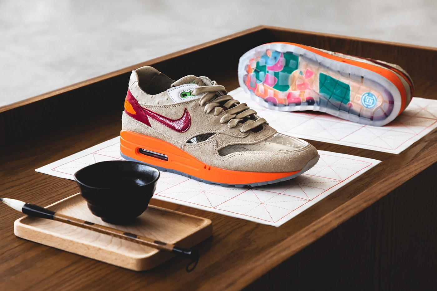 Giày Nike x Clot Air Max 1 Net DD1870-100 - Ảnh 3