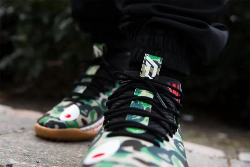Giày Adidas A Bathing Ape x Dame 4 'Green Camo' AP9974 - Ảnh 3