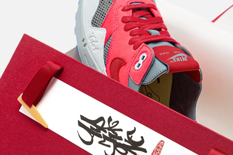 Giày Nike CLOT x Air Max 1 'Kiss Of Death - Solar Red' DD1870-600 - Ảnh 3