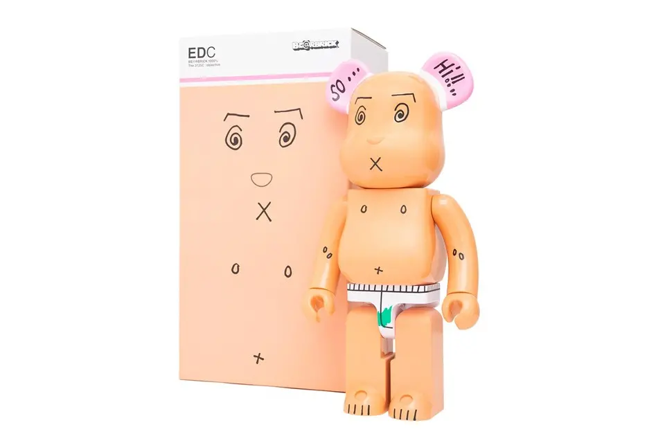Alternative view of Mô Hình Bearbrick The 3125C x OBJECTIVE c Medicom Toy “EDC” Edison Chen Clot