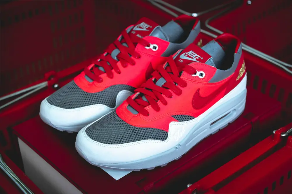 Giày Nike CLOT x Air Max 1 'Kiss Of Death - Solar Red' DD1870-600 - Ảnh 4